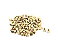 sourcing map 100 Pcs M3x5 M3 Female Thread Brass Standoff Spacer 5mm High Gold Tone