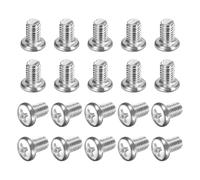 sourcing map 100 Pcs M5x8-0.8mm Phillips Pan Head Machine Screws, Carbon Steel Full Thread