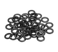 sourcing map 100 Pcs M6 Black Flat Washers, 11mm Outer Diameter, 304 Stainless Steel Metal Washer for Screws Bolts