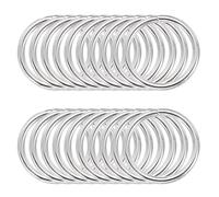 sourcing map 100 Pcs Metal Hoop Rings for Craft 0.7 Inch Floral Wreath Macrame Hoops Dream Catcher Rings for DIY Crafts Macrame Plant Hangers, Silver