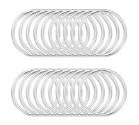 sourcing map 100 Pcs Metal Hoop Rings for Craft 1.5 Inch Floral Wreath Macrame Hoops Dream Catcher Rings for DIY Crafts Macrame Plant Hangers, Silver