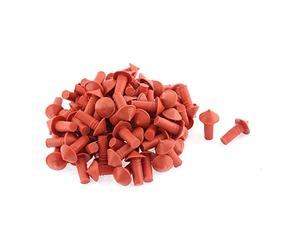 sourcing map 100 Pcs Mushroom Style Tire Repair Insert 7mm Orange Red Black