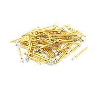 sourcing map 100 Pcs P75-D2 1.3mm Spherical Tip Spring Test Probes Pin 16.5mm Long