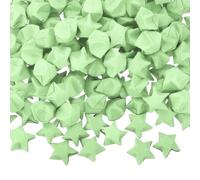 sourcing map 100 Pcs Paper Stars Pre-Made Origami Wishing Star for Best Wish Christmas Party Wedding Valentine's Day Girl Friends Gift(Light Green)