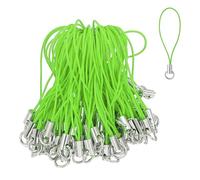 sourcing map 100 Pcs Phone Charm Lanyard Strap Kit, 58 mm Split Ring String Charm Lariat Lanyard Hanging Pendant Clasp for Camera USB Drive Keychain DIY Jewelry Accessories, Light Green