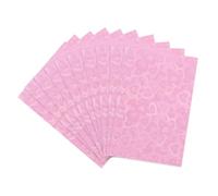 sourcing map 100 Pcs Photocard Sleeves, 3.5" x 1.5" Plastic Heart Card Protector Laser Flashing Card Sleeves for Kpop, Photo Cards, Standard Sized Cards Cover, Pink