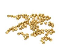 sourcing map 100 Pcs Precision Solid Brass Bearing Balls 4.5mm Industrial Brass Ball Spheres for Machinery, Automotive, and DIY (H62 Brass)