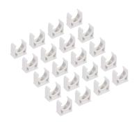 sourcing map 100 Pcs PVC U-Type Tube Pipe Fitting Clamps Clips Connectors Inner 16mm White Snap Connection for Hose Electrical Conduit Home Furnishing