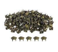 sourcing map 100 Pcs Pyramid Rivets for Clothing, 6mm 4-Jaw Square Rivets, Bronze Metal Pyramid Studs Handicraft, Punk Rock Nailhead Spots for Clothing Bag Leather Shoes
