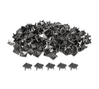 sourcing map 100 Pcs Pyramid Rivets for Clothing, 7mm 4-Jaw Square Rivets, Black Metal Pyramid Studs Handicraft, Punk Rock Nailhead Spots for Clothing Bag Leather Shoes