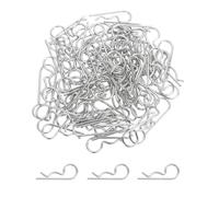 sourcing map 100 Pcs RC Body Clips, 1.2mm Stainless Steel Universal RC Car Clips R Pins for 1/6 1/8 1/10 Scale Model Remote Control Car Truck Crawler Shell Replacement Parts (Silver)