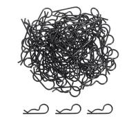 sourcing map 100 Pcs RC Body Clips, 1.2mm Stainless Steel Universal RC Car Clips R Pins for 1/6 1/8 1/10 Scale Model Remote Control Car Truck Crawler Shell Replacement Parts (Black)