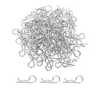 sourcing map 100 Pcs RC Body Clips, 1.4mm Stainless Steel Universal RC Car Clips R Pins for 1/6 1/8 1/10 Scale Model Remote Control Car Truck Crawler Shell Replacement Parts (Silver)
