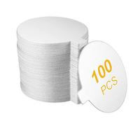 sourcing map 100 Pcs Round Cake Board with Tab, 3.94 Inch Round Cupcake Base Small Cake Plates for Dessert Cupcake Display Parties Weddings Birthdays, Silver Tone