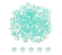 sourcing map 100 Pcs Shell Nail Charm, Cute Resin Shell Embellishments Mini 3D Clear Decoration Rhinestones Nail Art Supplies Phone Cases DIY Decoration for Women, Light Green