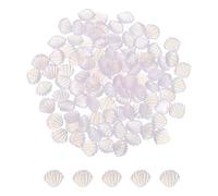 sourcing map 100 Pcs Shell Nail Charm, Cute Resin Shell Embellishments Mini 3D Clear Decoration Rhinestones Nail Art Supplies Phone Cases DIY Decoration for Women, Light Purple