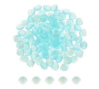 sourcing map 100 Pcs Shell Nail Charm, Cute Resin Shell Embellishments Mini 3D Clear Decoration Rhinestones Nail Art Supplies Phone Cases DIY Decoration for Women, Light Blue