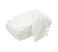 sourcing map 100 Pcs Spice Bags for Cooking, 6 x 8cm Disposable Empty Tea Bags Muslin Non-Woven for Loose Leaf Tea Sachet Straining Soups Herbs, White