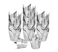 sourcing map 100 Pcs Tulip Cupcake Liners, Muffins Liners Aluminum Foil Cupcake Wrappers Baking Cups Muffins Liners for Wedding Birthday Party Supplies, Silver