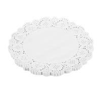 sourcing map 100 Pcs White Lace Paper Doilies 7.5 Inch Round Paper Doilies Tableware Disposable Paper Decorative Paper Placemats for Wedding, Birthday, Cakes, Desserts, Tableware Food