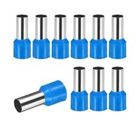 sourcing map 100 Pcs Wire Ferrule Connectors VE25-16 - 4AWG Crimp Copper Ferrules Terminals Connector Insulated Cord End Terminal for Electrical Projects Industrial Chemical Industry, Blue