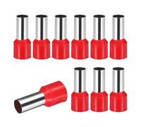 sourcing map 100 Pcs Wire Ferrule Connectors VE25-16 - 4AWG Crimp Copper Ferrules Terminals Connector Insulated Cord End Terminal for Electrical Projects Industrial Chemical Industry, Red