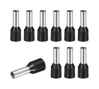 sourcing map 100 Pcs Wire Ferrule Connectors VE6010-10AWG Crimp Copper Ferrules Terminals Connector Insulated Cord End Terminal for Electrical Projects Industrial Chemical Industry, Black
