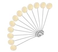 sourcing map 100 Pcs Wool Daubers Ball Leather Dye Tool 4.9" Length Wool Balls Brush with Steel Handle for DIY Crafts Projects