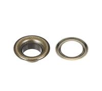 sourcing map 100 Sets 10mm 3/8" Hole Copper Grommets Eyelets Bronze Tone for Fabric Leather Canvas Curtain Clothing
