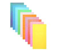sourcing map 100 Sheet Glitter Origami Paper 3x6 Inch Shiny Sparkly Square Folding Paper 7x14cm Iridescent Paper for DIY Art, Craft Decor, Mixed Colors