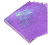 sourcing map 100 Sheet Glitter Origami Paper 4x4 Inch Shiny Sparkly Square Folding Sheet 10x10cm Iridescent Paper for DIY Art, Craft Decor, Dark Purple