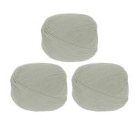 sourcing map 100% Wool Yarn, 4-Ply Wool Roving Luxurious and Soft Yarn Hand Dyed Yarn for Hand Knitting Crocheting, 3.52 OZ, 306 Yard (Light Grey, 3 Ball)