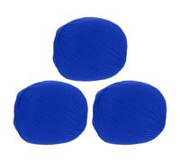 sourcing map 100% Wool Yarn, 4-Ply Wool Roving Luxurious and Soft Yarn Hand Dyed Yarn for Hand Knitting Crocheting, 3.52 OZ, 306 Yard (Blue, 3 Ball)