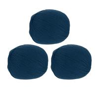 sourcing map 100% Wool Yarn, 4-Ply Wool Roving Luxurious and Soft Yarn Hand Dyed Yarn for Hand Knitting Crocheting, 3.52 OZ, 306 Yard (Dark Blue, 3 Ball)