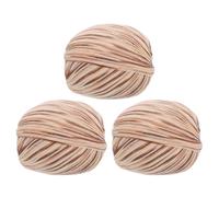 sourcing map 100% Wool Yarn, 4-Ply Wool Roving Luxurious and Soft Yarn Hand Dyed Yarn for Hand Knitting Crocheting, 3.52 OZ, 306 Yard (Khaki Mixed Color, 3 Ball)