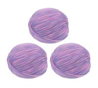 sourcing map 100% Wool Yarn, 4-Ply Wool Roving Luxurious and Soft Yarn Hand Dyed Yarn for Hand Knitting Crocheting, 3.52 OZ, 306 Yard (Purple Gradient, 3 Ball)