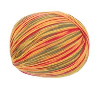 sourcing map 100% Wool Yarn, 4-Ply Wool Roving Luxurious and Soft Yarn Hand Dyed Yarn for Hand Knitting Crocheting, 3.52 OZ, 306 Yard (Red/Yellow/Beige, 1 Ball)