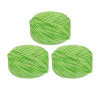 sourcing map 100% Wool Yarn, 4-Ply Wool Roving Luxurious and Soft Yarn Hand Dyed Yarn for Hand Knitting Crocheting, 3.52 OZ, 306 Yard (Green Gradient, 3 Ball)