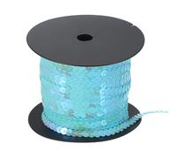 sourcing map 100 Yard Flat Sequin Strip, 6mm Paillette Sequins String Ribbon Roll Spangle Flat Sequin Strip for Crafts Embellishments Sewing Costume Accessories, Gradient Sky Blue