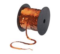 sourcing map 100 Yards x 0.24 Inch Flat Sequin Strip Laser Sequins Fabric Paillette Spangle Sequins Trim for Crafts DIY Sequin Fringe Sewing Bronze