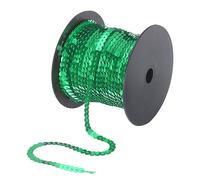 sourcing map 100 Yards x 0.24 Inch Flat Sequin Strip Laser Sequins Fabric Paillette Spangle Sequins Trim for Crafts DIY Sequin Fringe Sewing Green