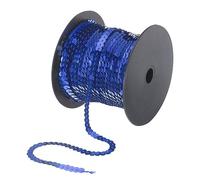 sourcing map 100 Yards x 0.24 Inch Flat Sequin Strip Laser Sequins Fabric Paillette Spangle Sequins Trim for Crafts DIY Sequin Fringe Sewing Dark Blue