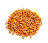 sourcing map 1000 Pcs 1mm2 Insulated Cord End Terminal Wire Ferrule Orange | AWG18, Fit Cable Size: 1mm2/ 18AWG, Plastic Tube Inner Dia: 3.2mm/ 0.12 inch, Universal, Long Lasting, Durable Material