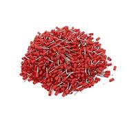 sourcing map 1000 Pcs Red AWG 22 Wire Copper Crimp Insulated Pin End Ferrules Terminal VE0508