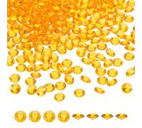 sourcing map 1000 Pcs Wedding Table Scatter Confetti Fake Crystals, Acrylic Diamonds Rhinestones Vase Fillers Gems for Crafts, Table Centerpiece Decor, Bridal Shower Party (Golden Yellow, 8mm)