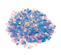sourcing map 10000 Pcs Flat Loose Sequins 4MM Bulk Cup Sequins Paillettes Sequins Embroidery Sequins Round Spangles with Holes for Jewelry Making Crafts Sewing Makeup Nail,Light Blue