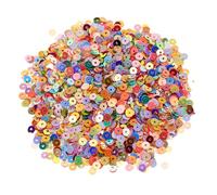 sourcing map 10000 Pcs Flat Loose Sequins 4MM Bulk Cup Sequins Paillettes Sequins Embroidery Sequins Round Spangles with Holes for Jewelry Making Crafts Sewing Makeup Nail,Mixed Color