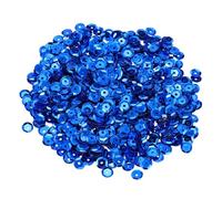 sourcing map 10000 Pcs Loose Sequins 6MM Bulk Cup Sequins Paillettes Sequins Embroidery Sequins Round Spangles with Holes for Jewelry Making Crafts Sewing Makeup Nail,Bright Blue