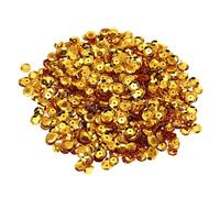 sourcing map 10000 Pcs Loose Sequins 6MM Bulk Cup Sequins Paillettes Sequins Embroidery Sequins Round Spangles with Holes for Jewelry Making Crafts Sewing Makeup Nail,Gold