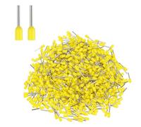 sourcing map 1000Pcs AWG20 Wire Ferrules Crimp Terminal, VE 75-10 Copper Insulated Ferrule Crimping Connectors Kit for Stranded Wire, Electric Power Industrial Control System(Yellow)